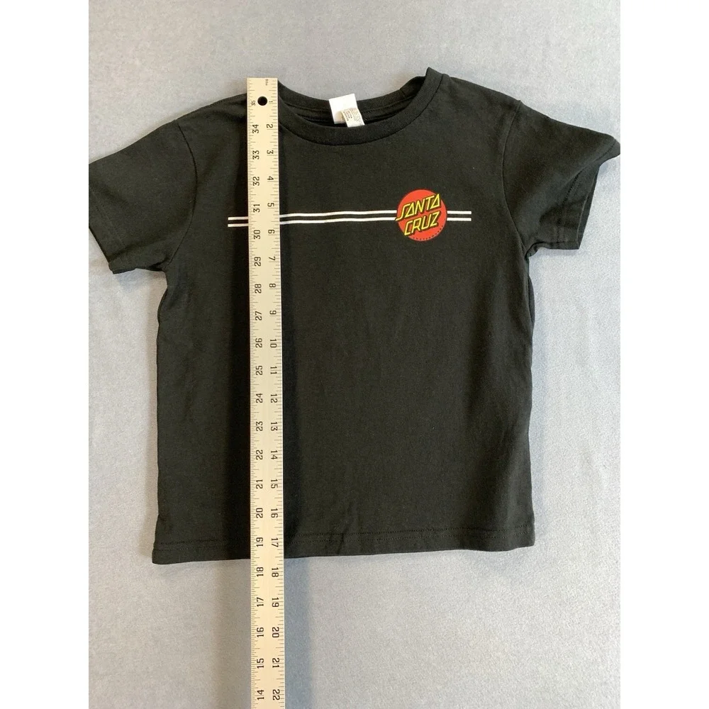 Santa Cruz Skateboards Black T-shirt Children's Kids Size 5-6